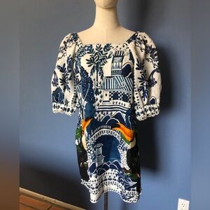 FARM Rio Linen Ancient Garden Dress